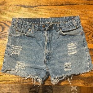 Orange Tab - Vintage Levi’s 517 High Waisted Cut Off Shorts